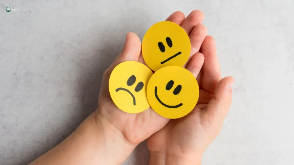 Emojis in hand showing emotional intelligence in relationships.