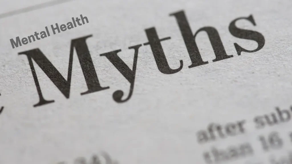 Mental health myths headline in newspaper