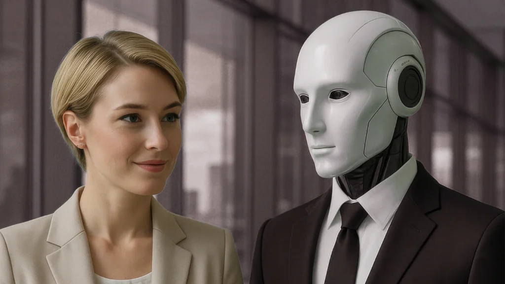 Centaur AI Model interacting with a human in a professional setting