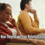 “Couple showing different attachment styles in a relationship, illustrating emotional bonds”