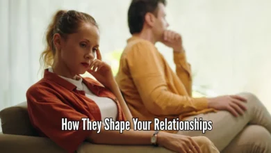 “Couple showing different attachment styles in a relationship, illustrating emotional bonds”